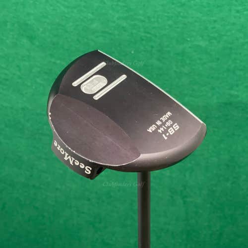 SeeMore SB-1 Silverback Black 35" Milled Center-Shaft Mallet Putter W/ Headcover
