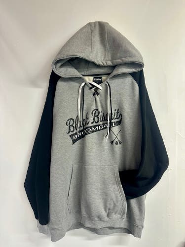 Black Biscuit Broomball hockey style hoodie