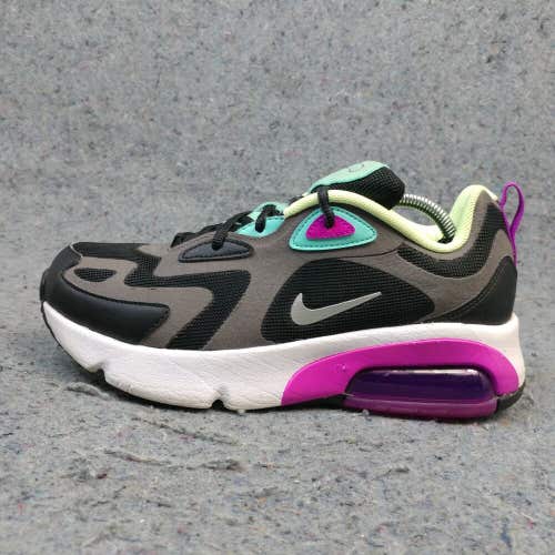 Nike Air Max 200 Girls 6.5Y Running Shoes Gray Purple Sneaker Low Top AT5627-004
