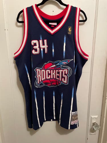 Houston Rockets Hakeem Olajuwon Mitchell & Ness 1996-97 Away Jersey Size XL