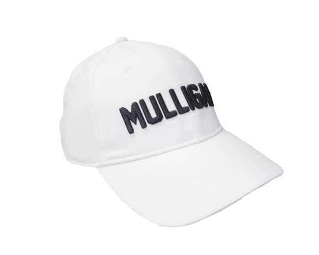 NEW TaylorMade Custom Miami Dad "Mulligan" White/Black Adjustable Golf Hat/Cap