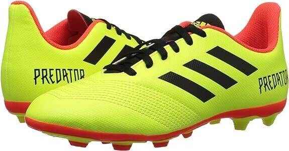 Adidas Junior Predator 18.4 FxG JR Youth Soccer Cleat Shoes Yellow Black Red 1.5
