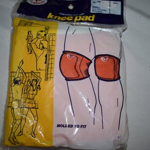 NEW - Flarico #140 Athletic Knee Pads, One Pair, Orange/White, Small