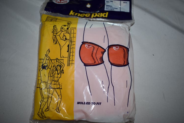 NEW - Flarico #140 Athletic Knee Pads, One Pair, Orange/White, Small
