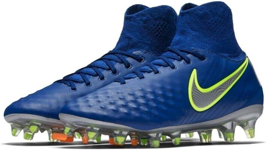 Nike JR Magista Obra II FG Soccer Cleat Shoes Deep Royal Blue Chrome US Size 5Y