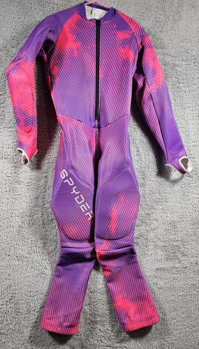 Pre-Owned Girls Spyder Race Suit Padded Size 10/12 Pink Purple