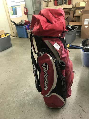 Used Taylormade Red Wht Yellow Golf Stand Bags