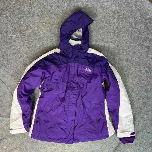 North Face Womens Jacket Large Purple White 3 in 1 Winter Outdoor Logo Gorp Top