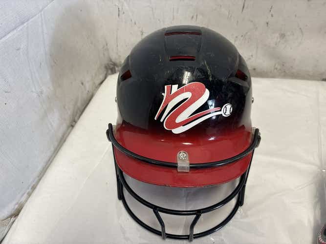 Used Schutt Air 4.2 324200 Osfm Jr Softball Batting Helmet W Mask