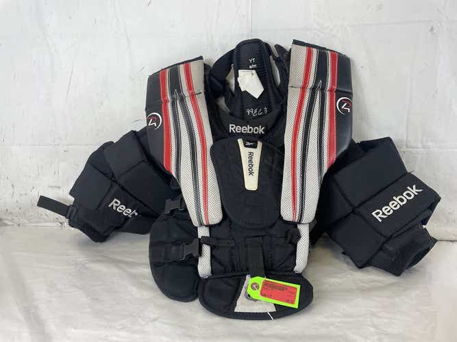 Used Reebok P4 Youth S M Hockey Goalie Body Armour Chest & Arm Protector
