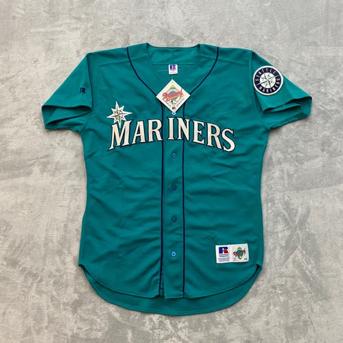 Russell Athletic Diamond Coll. SEATTLE MARINERS #3 ALEX RODRIGUEZ Jersey 44 Teal