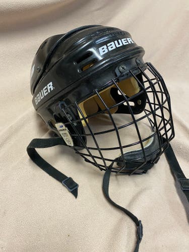 Used Large Bauer HH1000 Helmet with cage