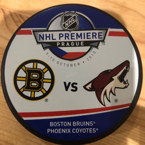 Bruins vs Coyotes Prague ‘10 puck