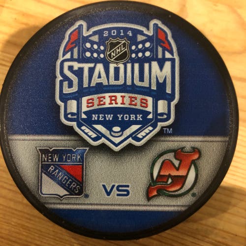 Rangers vs Devils Stadium Series ‘14 puck