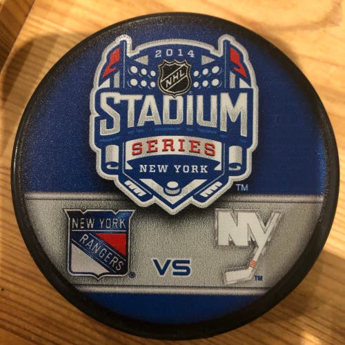 Rangers Vs Islanders Stadium Series ‘14 puck