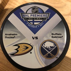 Ducks vs Sabres Helsinki ‘11 puck