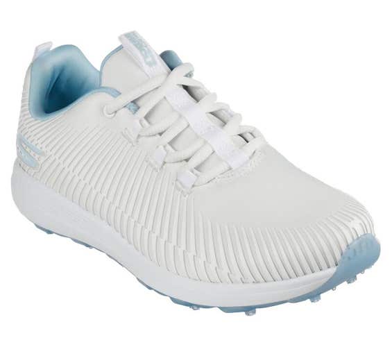 Skechers Go Golf MAX - Swing Shoes (White/Blue, 6, Medium, WOMENS) NEW