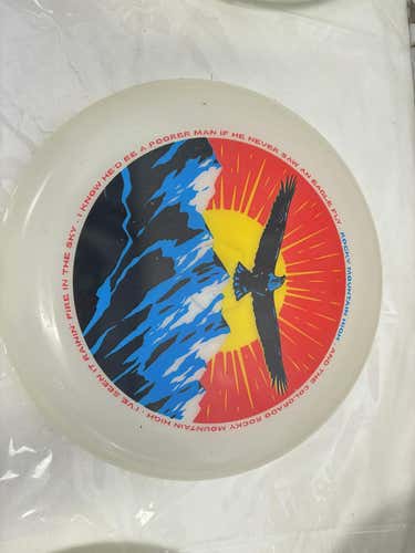 New Funn And Frolic Rocky Mtn Hi 175g Glow Ultimate Frisbee Disc - Recycled - Made In U.s.a.
