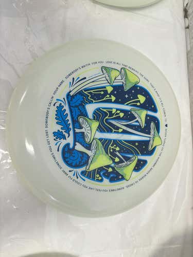 New Funn And Frolic Mushrooms 175g Glow Ultimate Frisbee Disc - Recycled - Made In U.s.a.