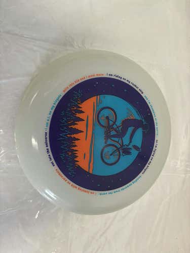 New Funn And Frolic Flying Bicycle 175g Glow Ultimate Frisbee Disc - Recycled - Made In U.s.a.
