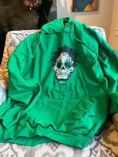 Jets Garrett Wilson Day of the Dead Skull Sweatshirt