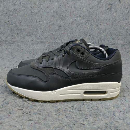 Nike Air Max 1 Premium Womens 6.5 Running Shoes Black Anthracite Low 454746-016