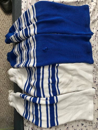 Blue And White Used Intermediate Knit Socks