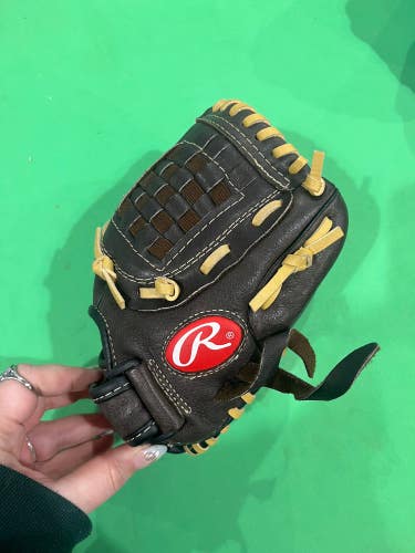 Brown Used Rawlings Highlight Series Right Hand Throw Pitcher's Baseball Glove 10"