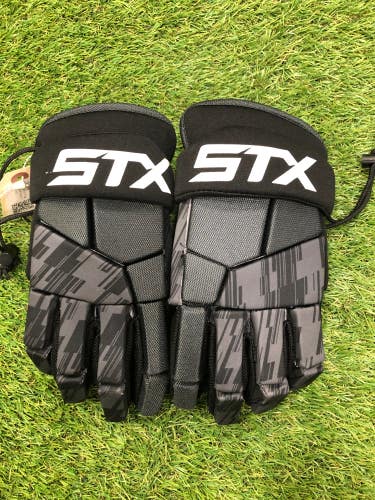 Black Used STX Stallion 75 Lacrosse Gloves Large