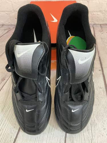 JR Nike Interchange 2 FGR Athletic Soccer Cleat Shoes Black White US Size 4.5Y