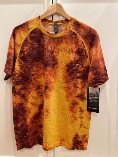 NWT Mens Lululemon Metal Vent Tech T Shirt 2.0 Sz Med Orange DMDS/MLWI