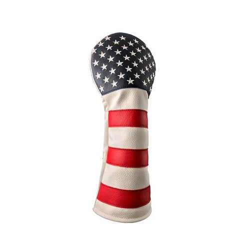 NEW Dormie Walk Tall Red/White/Blue USA Luxury Premium Leather Driver Headcover