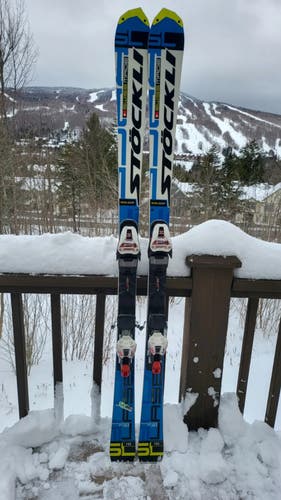 Almost New Stockli 155 cm Laser SL FIS Skis With Marker Bindings Max Din 16