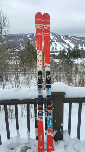 New Rossignol 182 cm Racing Hero FIS GS 23 Meter Skis With New SPX Bindings Max Din 14