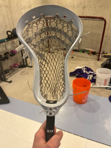 Stringing mark 2f lacrosse head with stx 6000 shaft