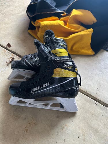 Used Senior Bauer Regular Width  8 Supreme UltraSonic Hockey Goalie Skates
