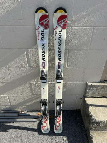 Used Rossignol Flash Irs 132 Cm Boys' Downhill Ski Combo
