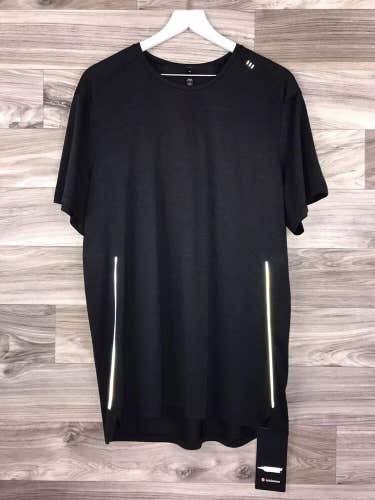 Lululemon Mens XS Fast Free HBKB Shirt Black Short Sleeve - NWT