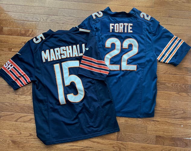 2 Chicago Bears Jerseys Forte and Marshall (all stitched)