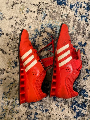 Adidas Adipower Mens Size 11.5 Red Weightlifting Powerlifting Shoes