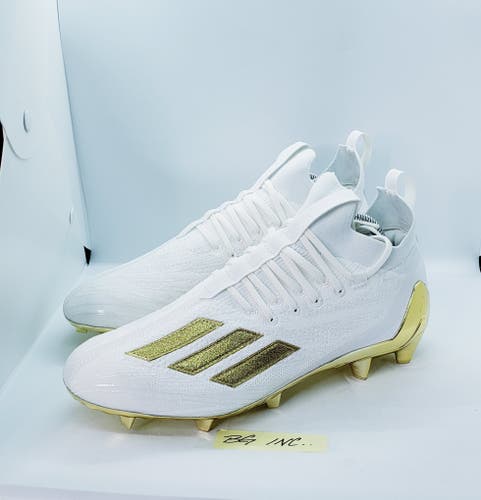 Adidas Adizero Primeknit White Gold Football Cleats GX5100 Men’s Size 10 NEW