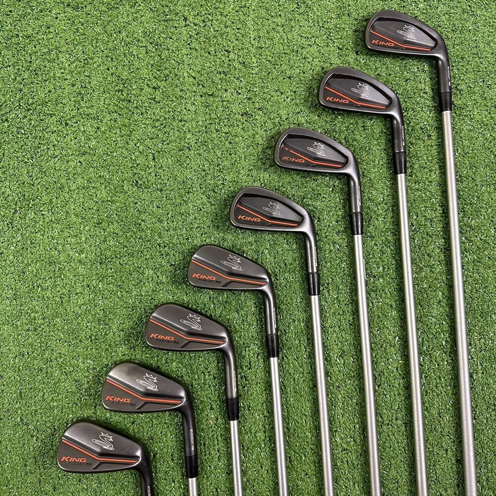 Cobra King Forged CB/MB Black 3-PW Combo Iron Set KBS Tour C-Taper Stiff  Flex RH