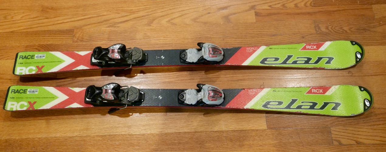 Used Kid's Elan 125 cm All Mountain RCX Race Skis With Bindings