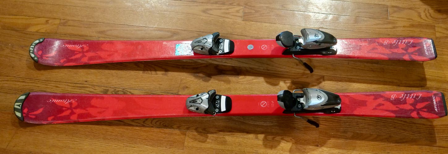 Used Kid's Nordica 130 cm All Mountain Little B Skis With Bindings