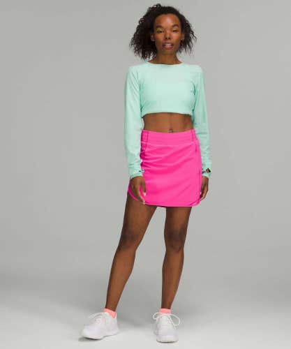 New Lululemon Hotty Hot Skirt HR Long Liner Shorts Sonic Pink Size 0