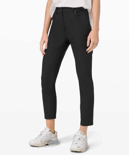New Lululemon City Sleek Slim Fit 5 Pocket HR Pant Size 6 Black 7/8 Length Pants