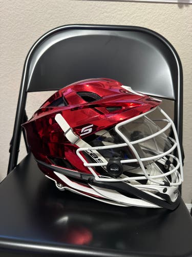 Chrome Red Cascade S With Shoc Visor