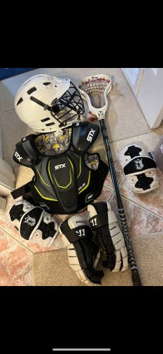 Lacrosse equipment lot bundle / meets NOCSAE standards