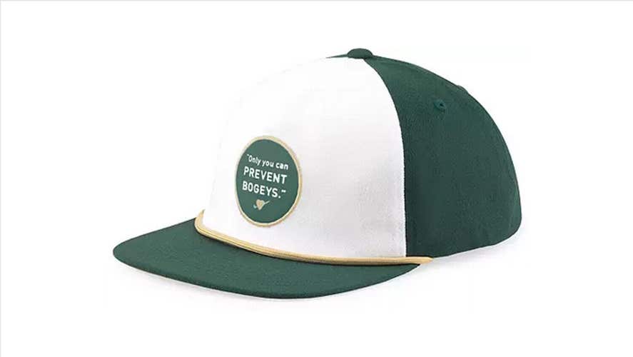 NEW Puma Prevent Bogeys Green/White Adjustable Snapback Golf Hat/Cap