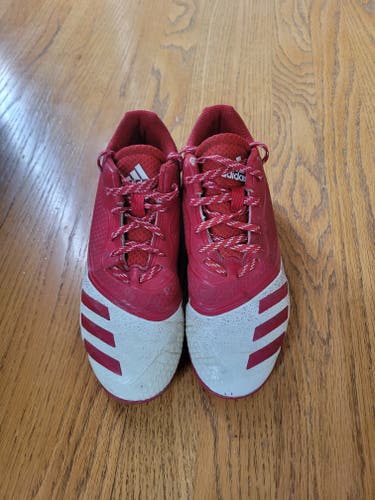 Adidas Icon V Baseball Cleats Boys Size 4.5 in red